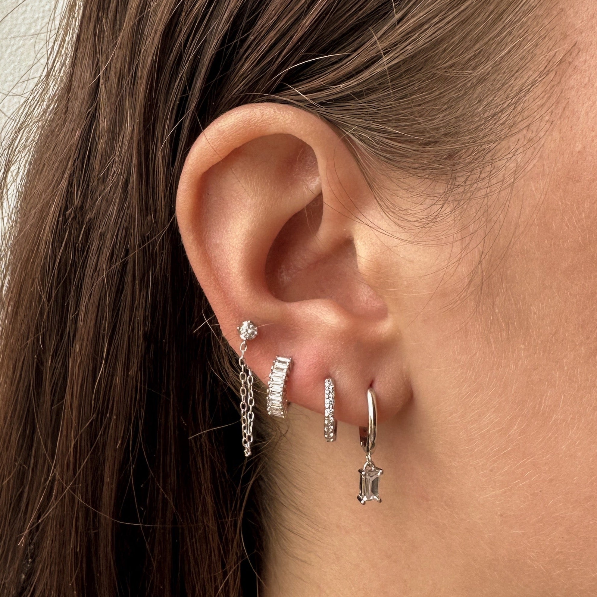 ALESSANDRA HUGGIES SILVER - Aglaea Jewellery
